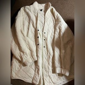 Universal thread quilted cream coat